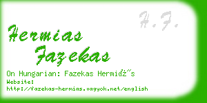 hermias fazekas business card